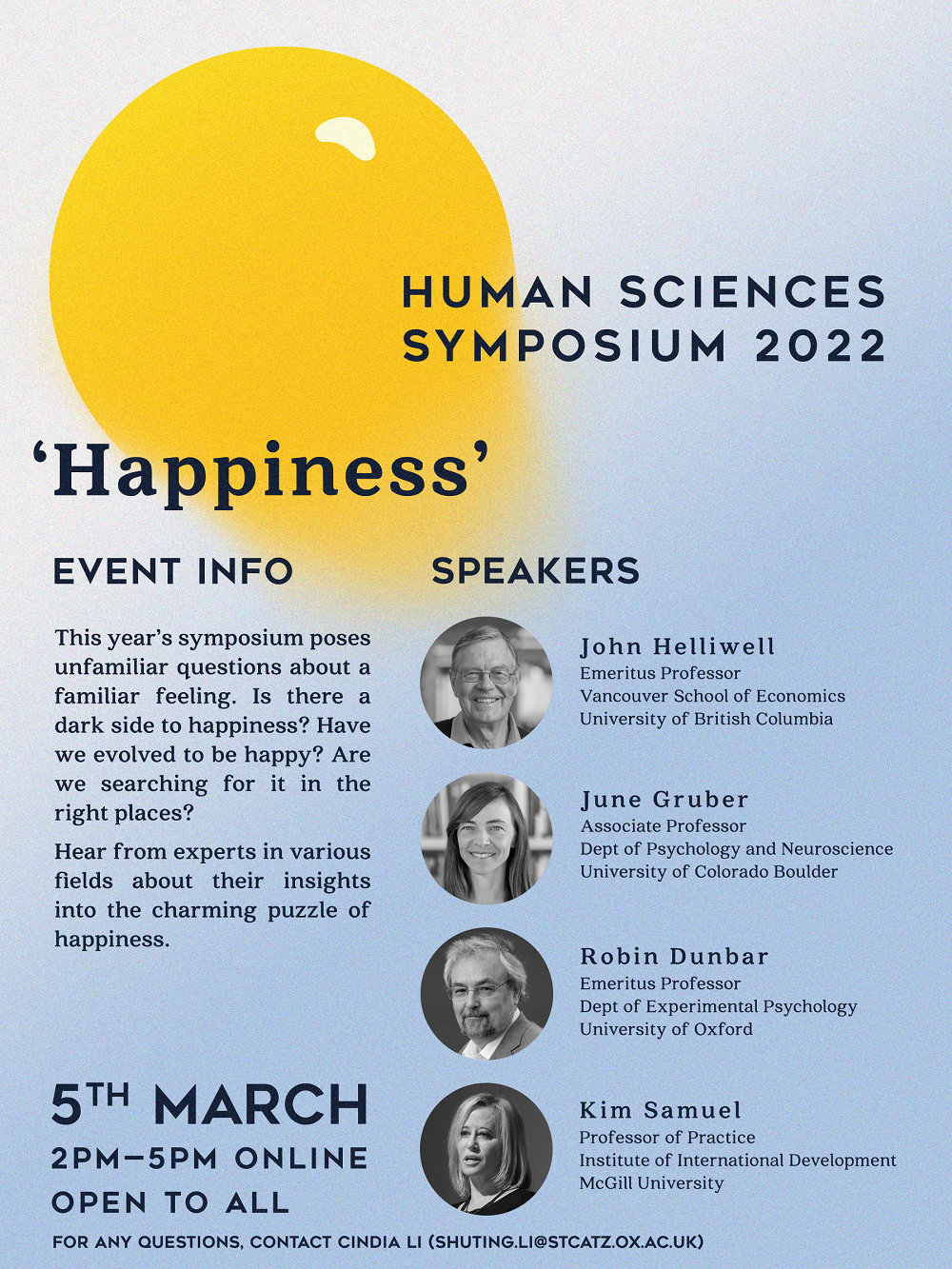 Happiness Symposium poster